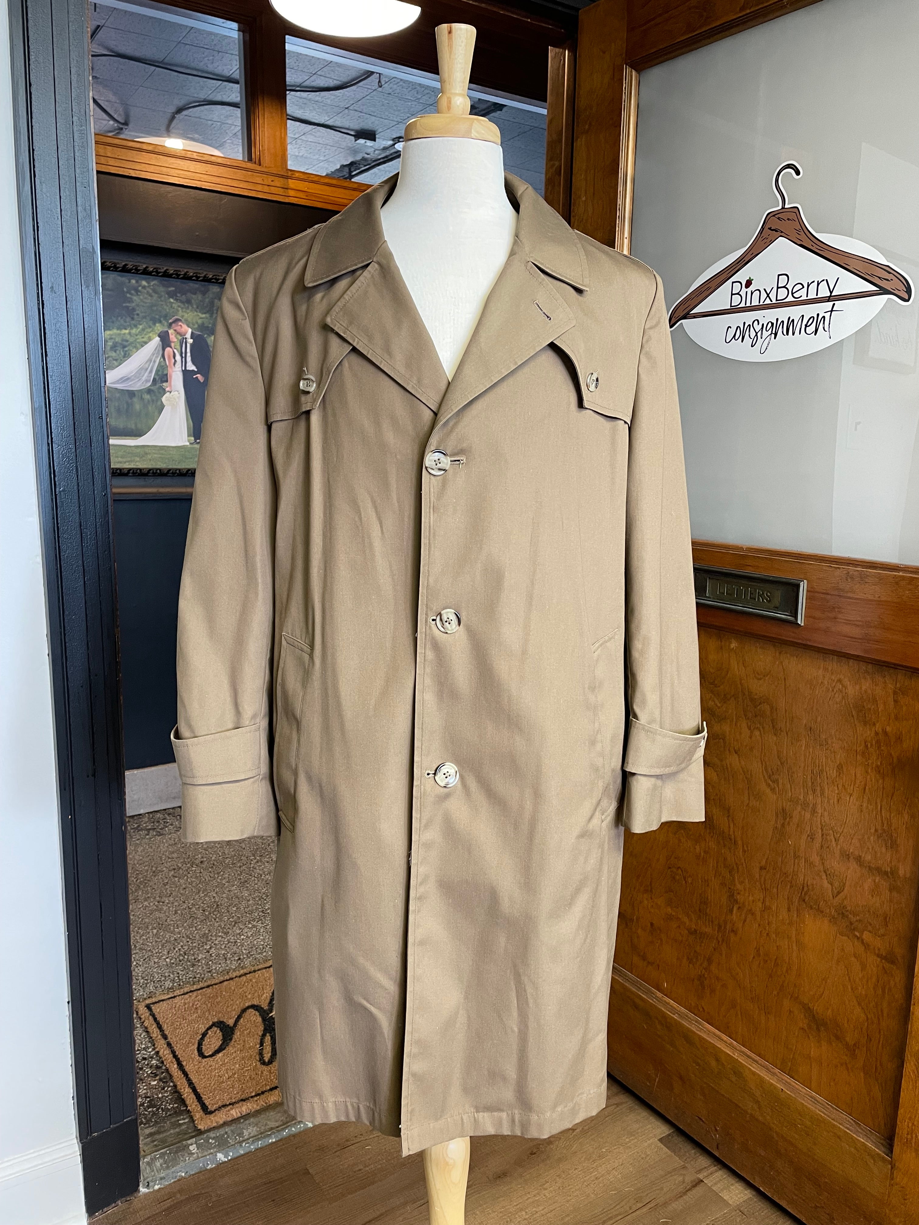 Men’s botany sold khaki trench coat