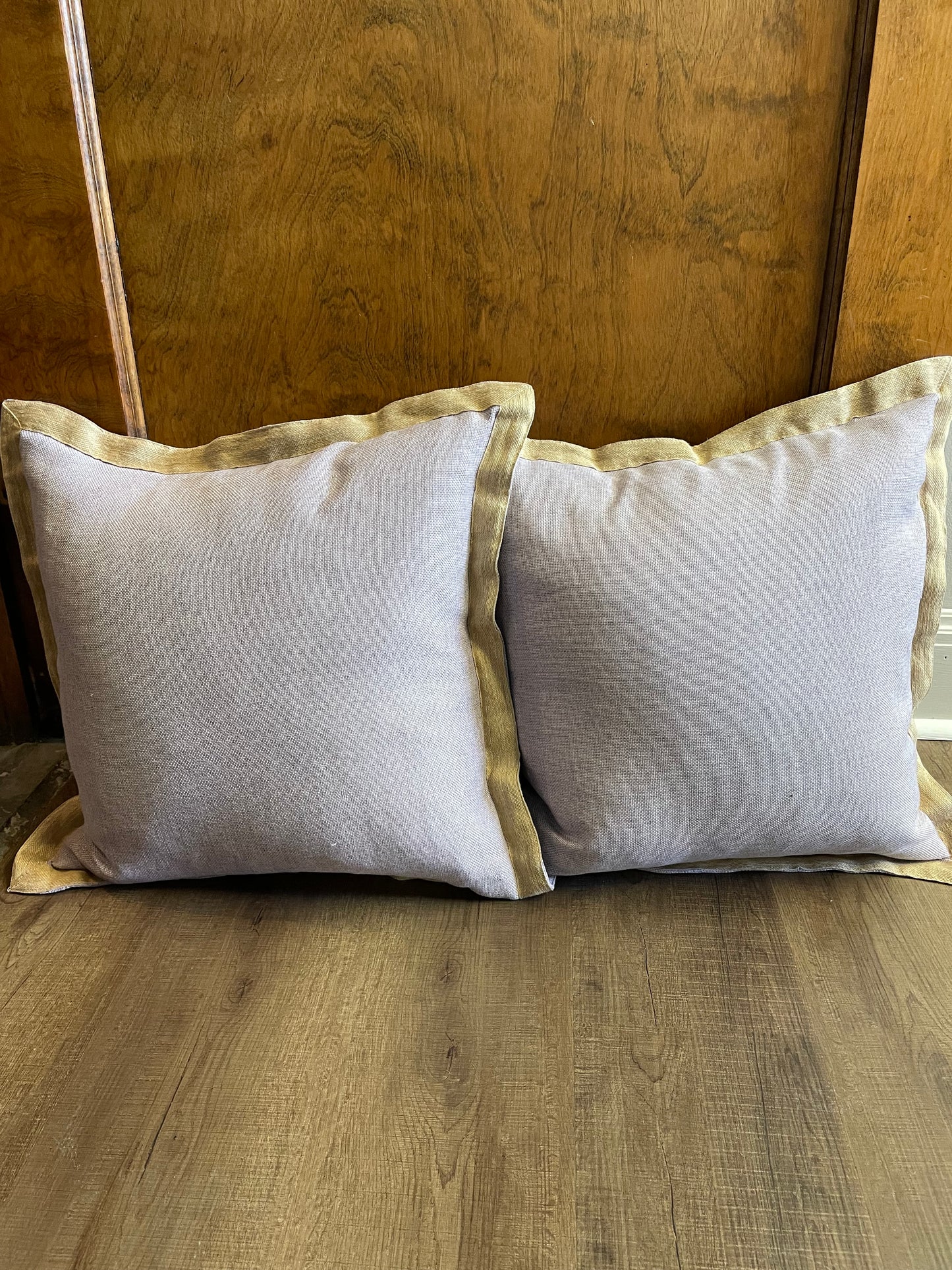 Set of Two Indoor/Outdoor Throw Pillows Waterfowl Feathers