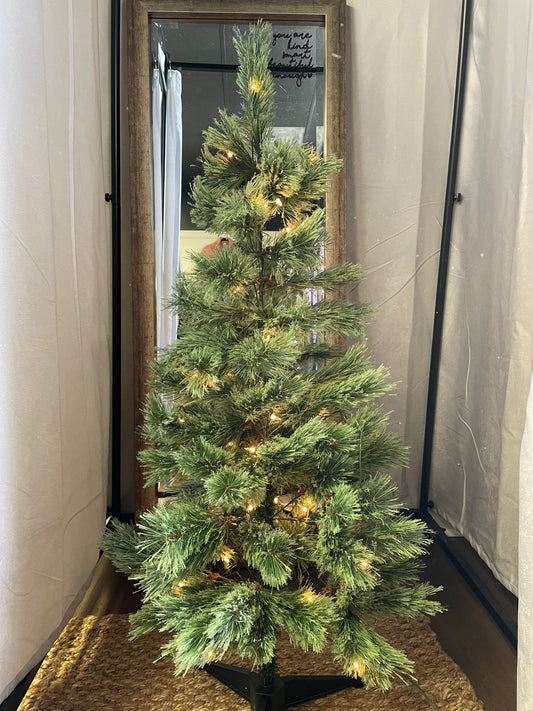 4" Cashmere Clear Prelit Tree