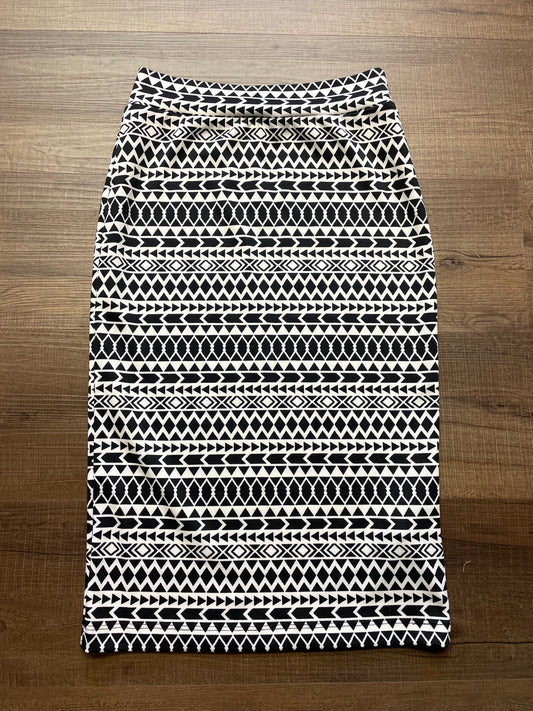 Renee C Geometric Pencil Skirt (S)