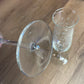 Etched Glass Champagne Flutes