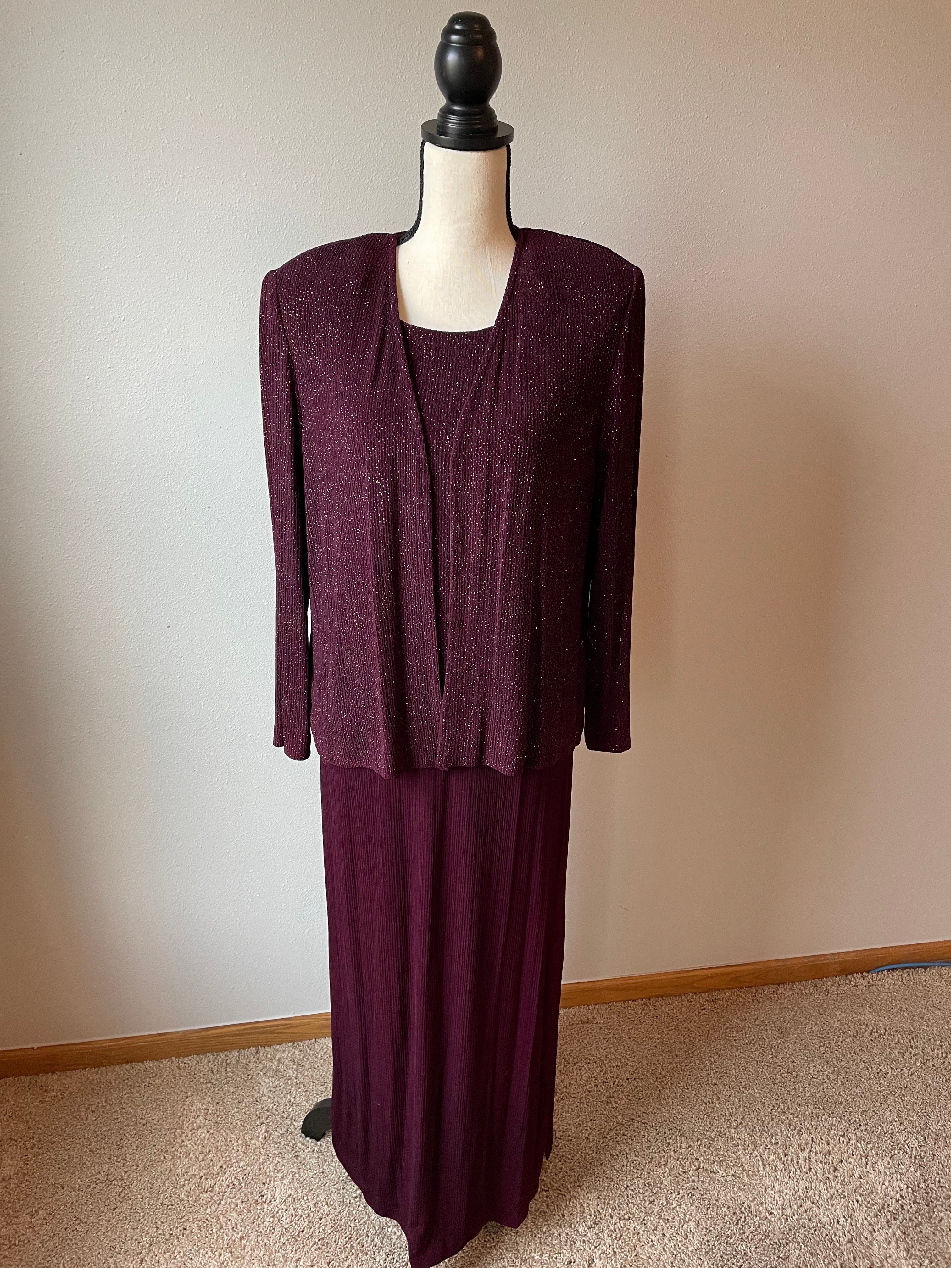 Alex evenings hotsell eggplant dress