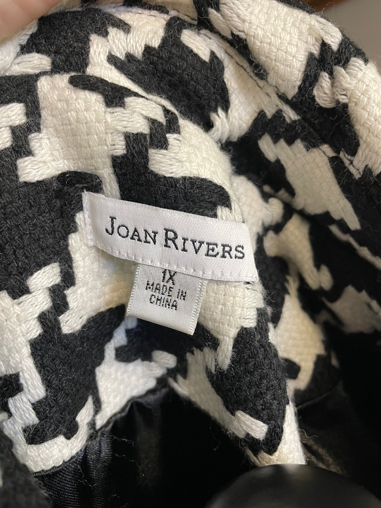 Joan Rivers Houndstooth Peacoat (1X)