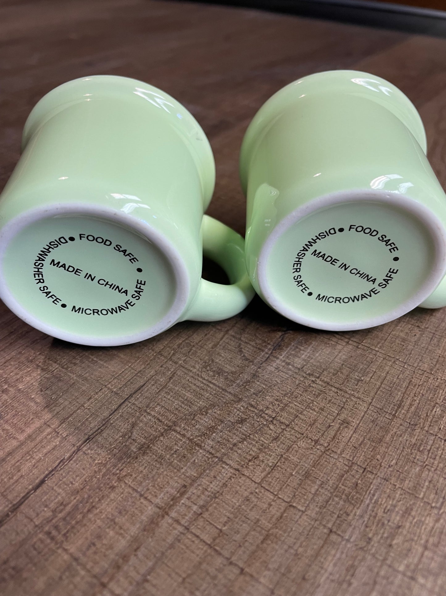 Set of Two Mini Painted Ceramic Mugs (1/4 cup)