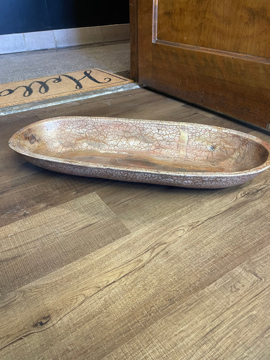 Stained Metal Handcrafted in Mexico Dough Bowl