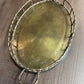 Vintage Hollywood Regency Brass Bamboo Vanity Tray