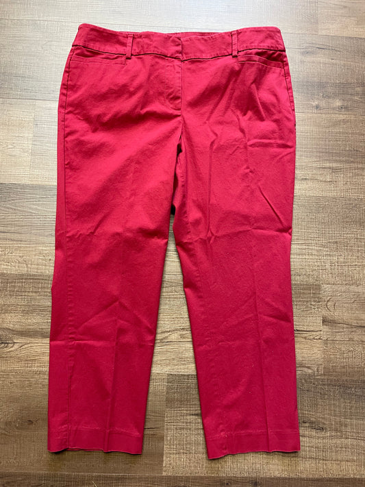 Loft Original Ankle Red Slacks (12P)