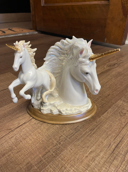 Bradford Exchange "Magic Of Love" Unicorn Figurine