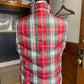 Land's End Red Plaid Puffer Vest (M)