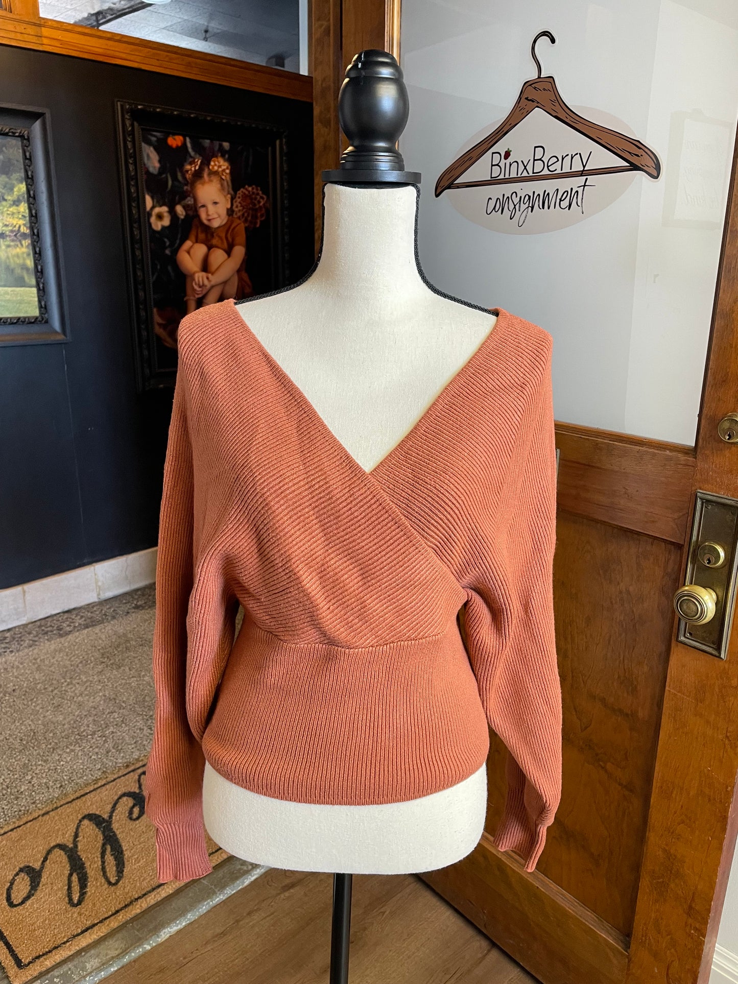 Love Tree Wrap Around Cropped Sweater (M)