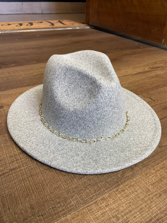 Anthropologie Wool Fedora Hat Gray