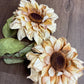 Set of Two Faux Dried Sunflower Stems