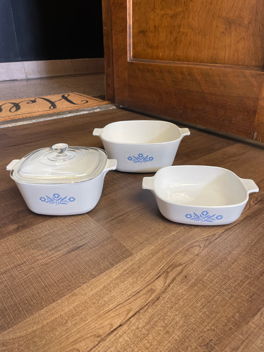 CorningWare Blue Cornflower Baking Dishes