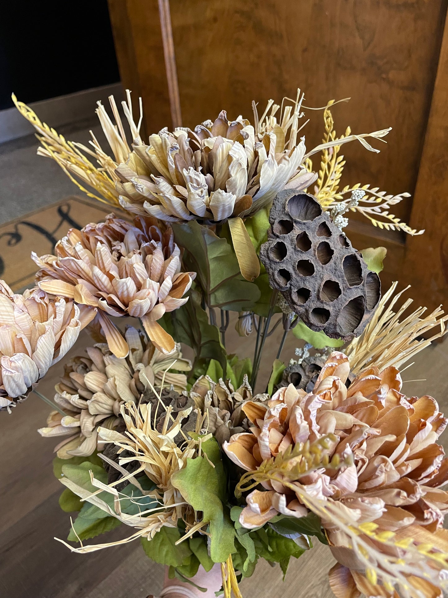 Dried Faux Flower Stem Bouquet