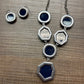 Navy Blue Stone Bauble Jewelry Set