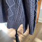 Time & Tru Cable Knit V-Neck Sweater (XL)