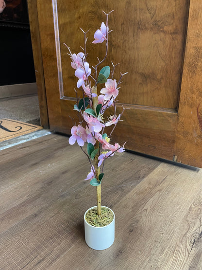 Faux Cherry Blossom Plant