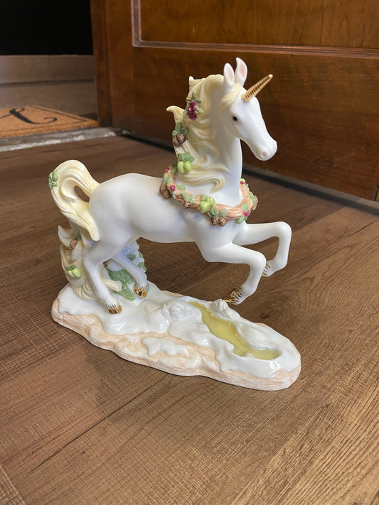 Princeton Gallery "Yuletide Bliss" Porcelain Unicorn