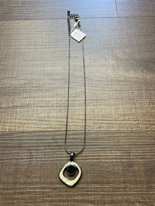 Lia Sophia Gunmetal Black Chain with Pendant