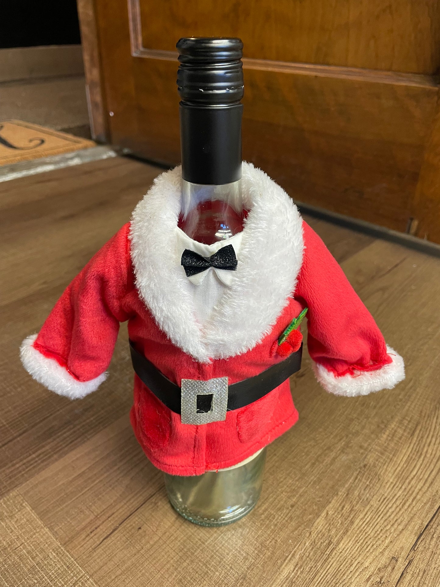 Wine Bottle Santa Coat