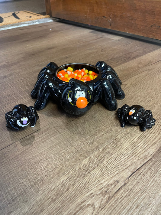 Halloween Spider Candy Bowl Set