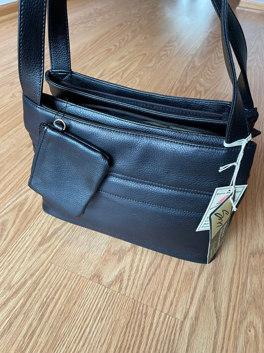 Stone Mountain Signature Collection Black Shoulder Bag