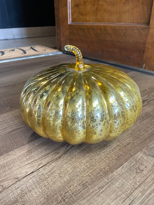 Gold Mercury Glass Pumpkin