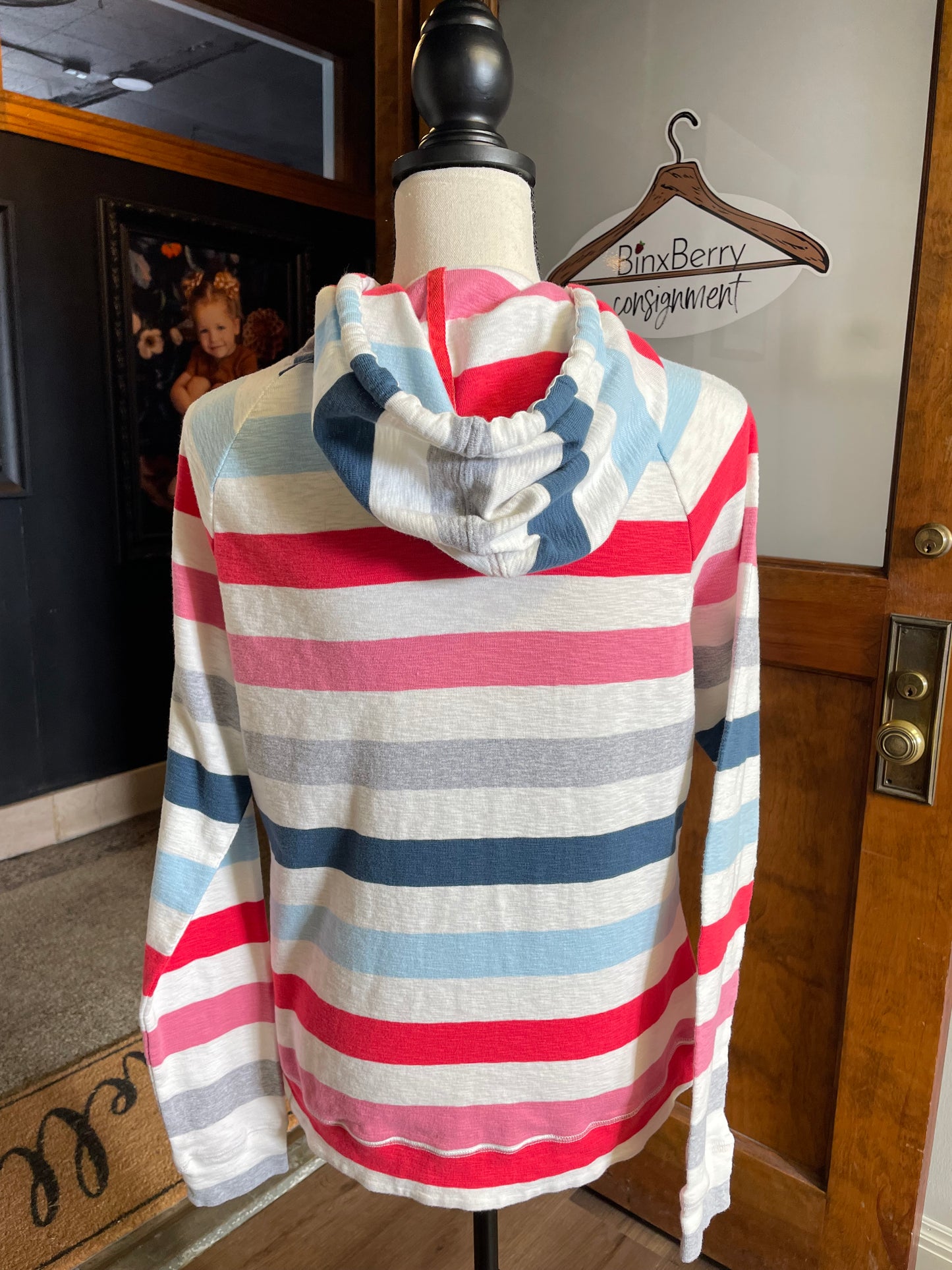 Joules Striped Woman's Hooded Top (12)