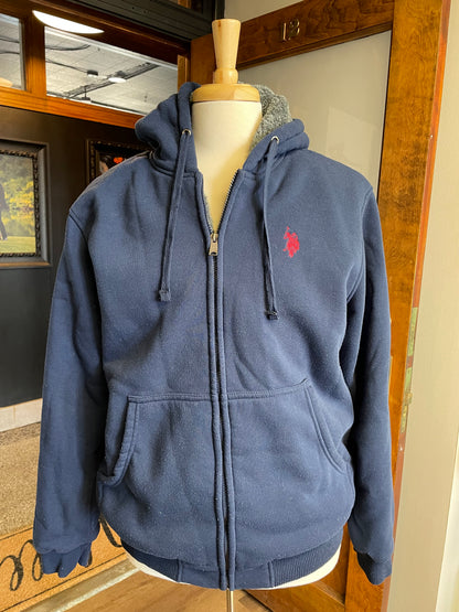 Polo Men's Fleece Lined Zip Hoodie (XL)