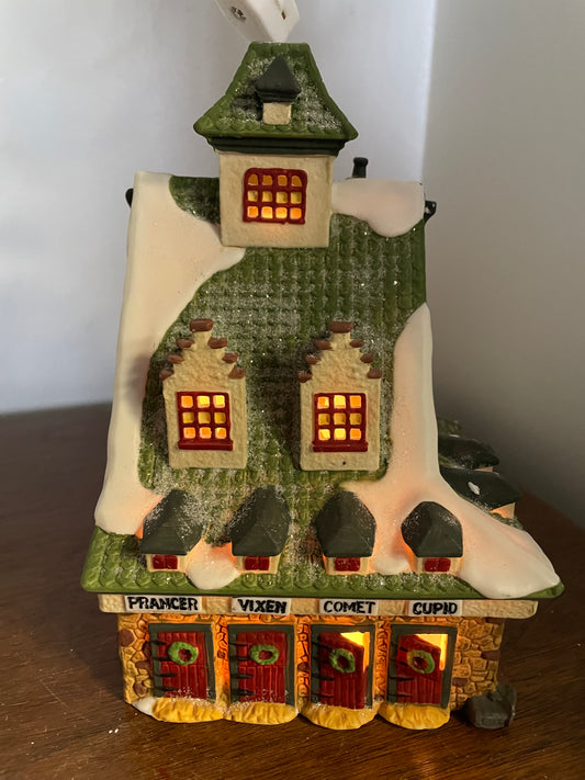 Department 56 "Reindeer Barn"