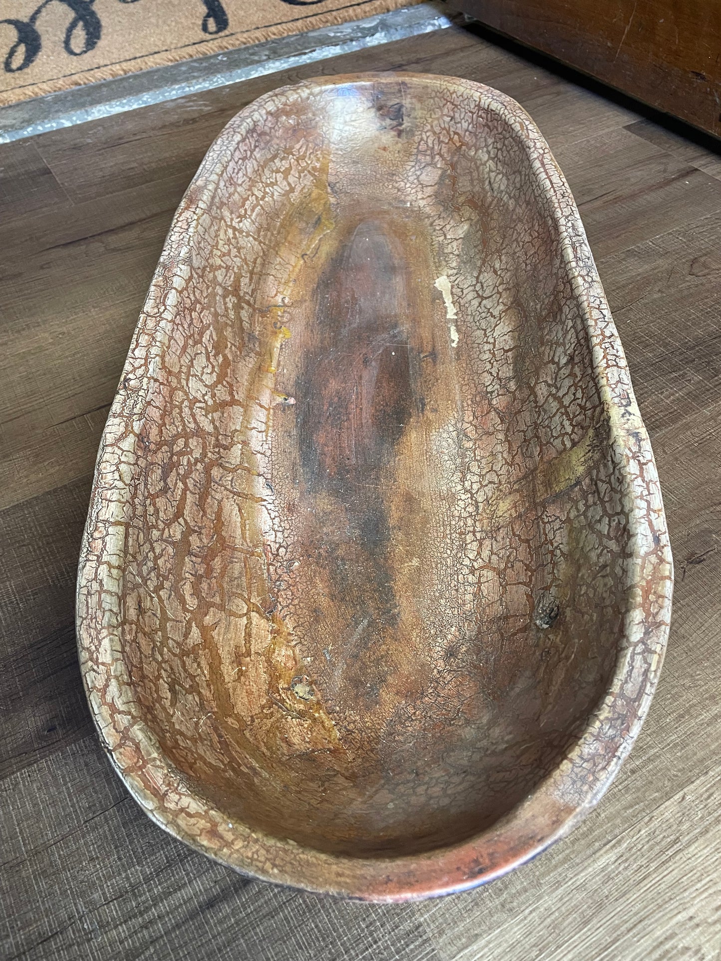 Stained Metal Handcrafted in Mexico Dough Bowl