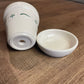 Longaberger Pottery Woven Traditions Ivory Heritage Green 3" Flower Pot