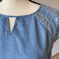 Ava & Viv Denim Keyhole Top (XL)