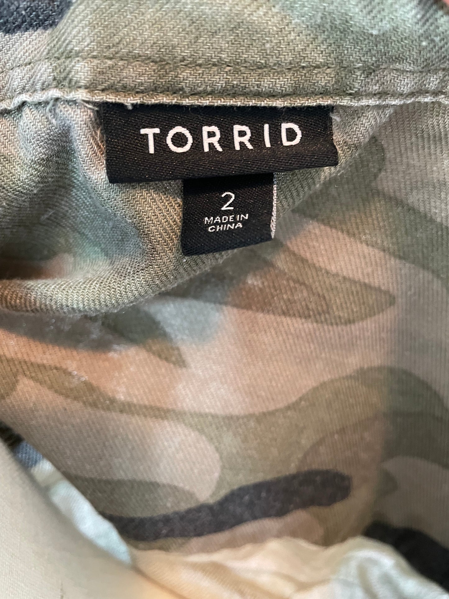 Torrid Long Sleeved Camo Blouse (2)