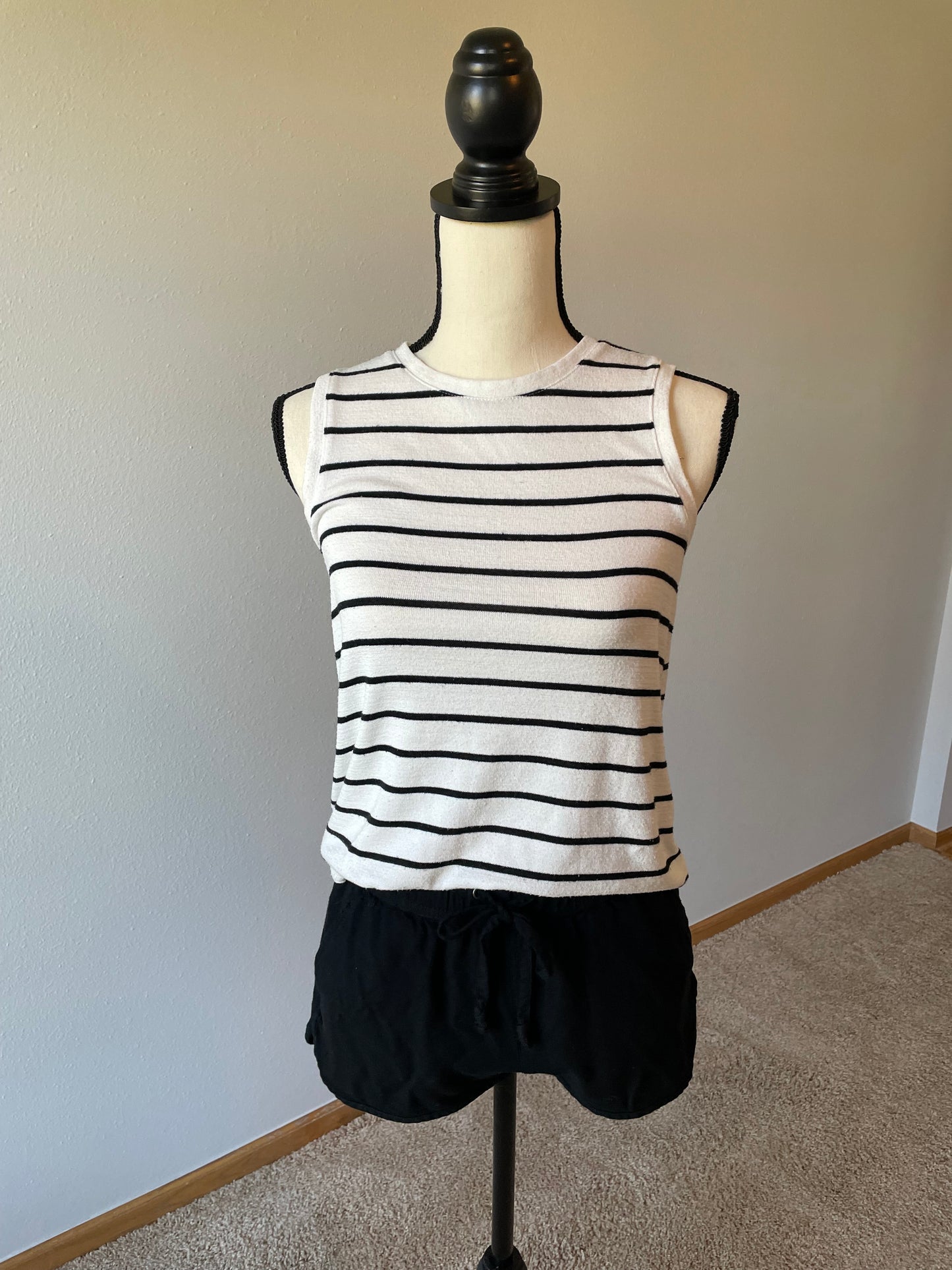 Striped Sleeveless Sweater (XS)