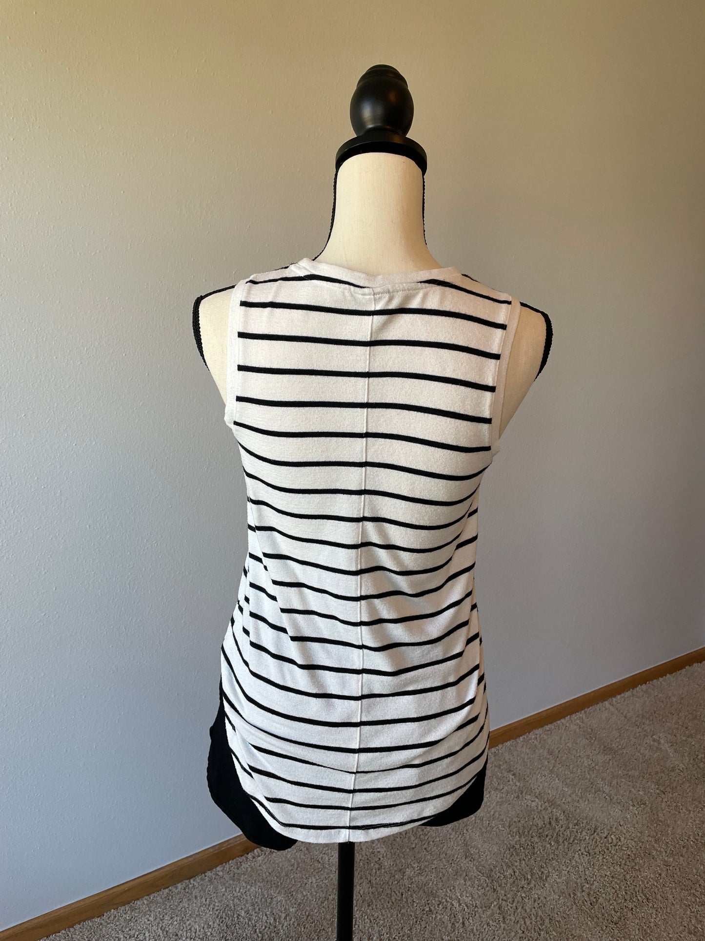 Striped Sleeveless Sweater (XS)