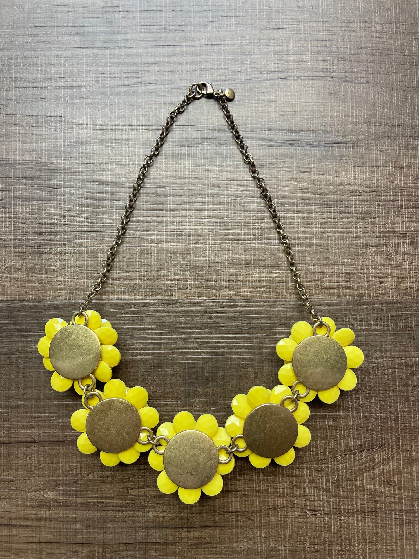 J. Crew Yellow Flower Necklace