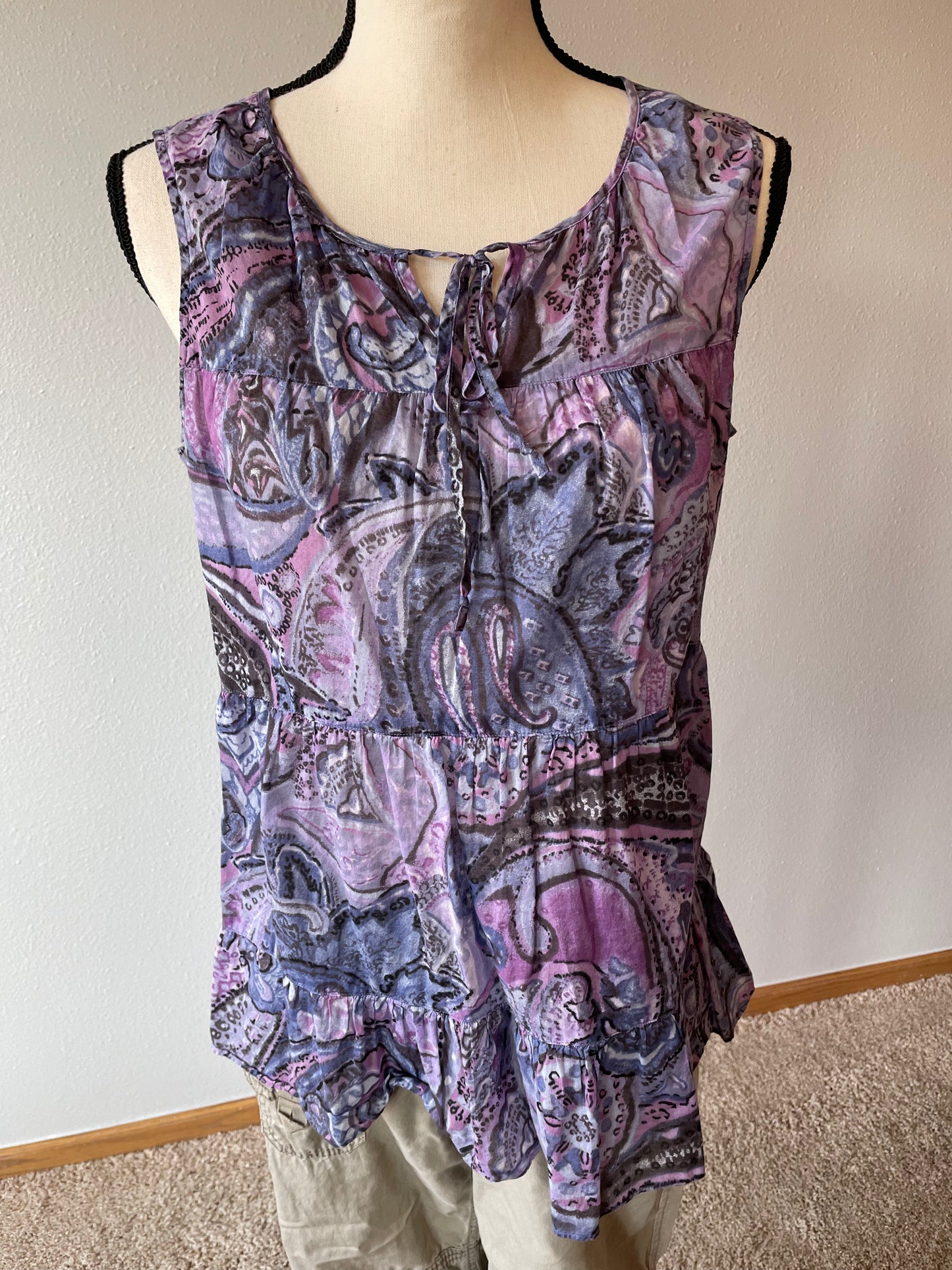 Talbots Purple Sleeveless Blouse (S)