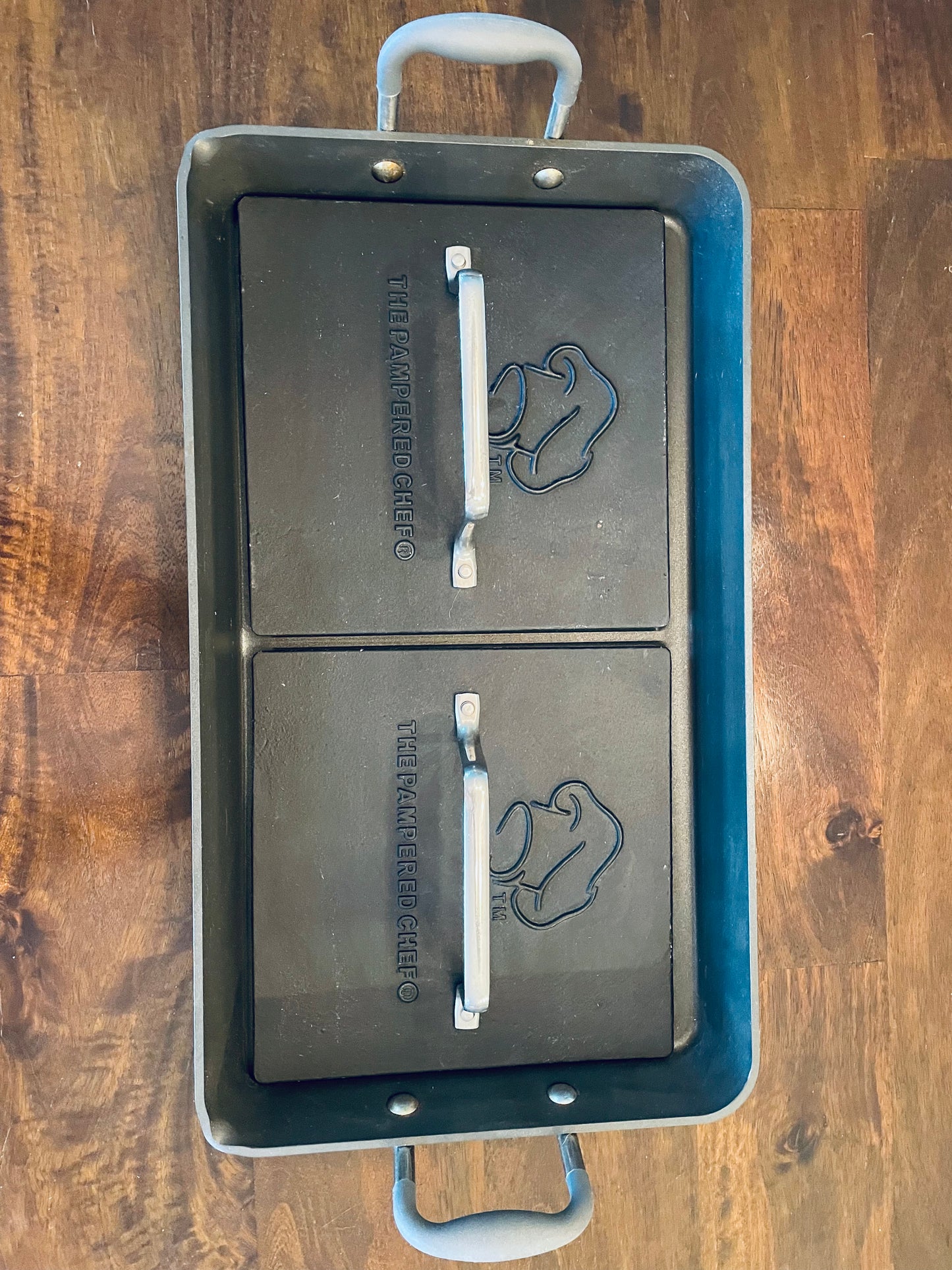 Pampered Chef Double Burner Grill Pan