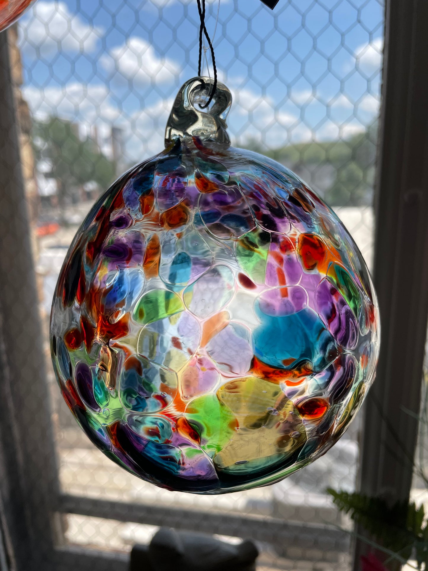 Hand Blown Glass Fairy Globe