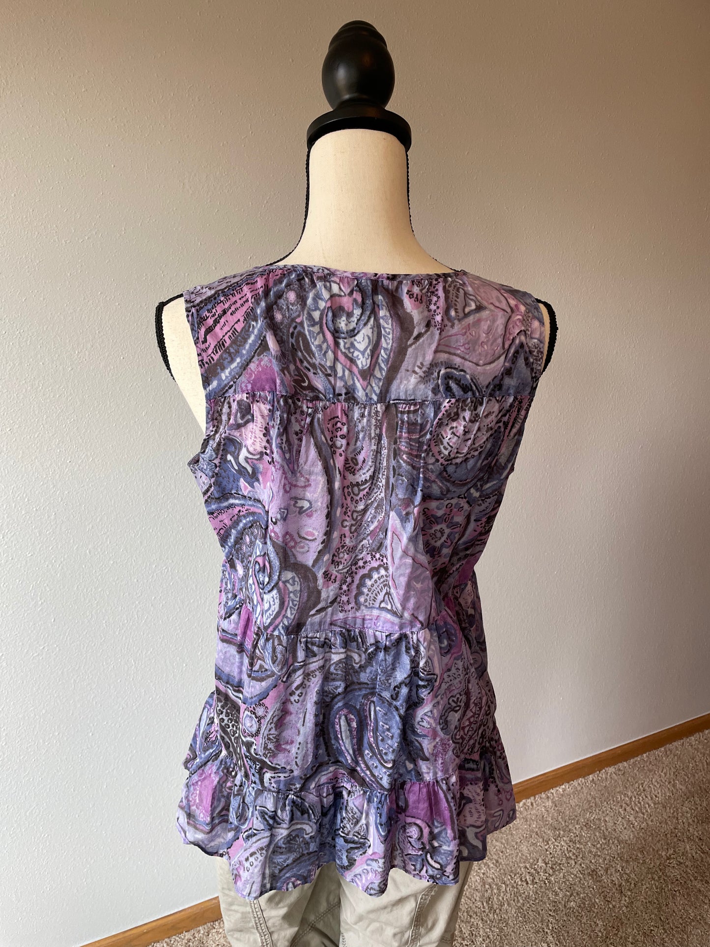 Talbots Purple Sleeveless Blouse (S)