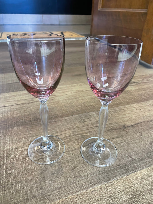 Purple Iridescent 8" Wine Glasses (set of 2)