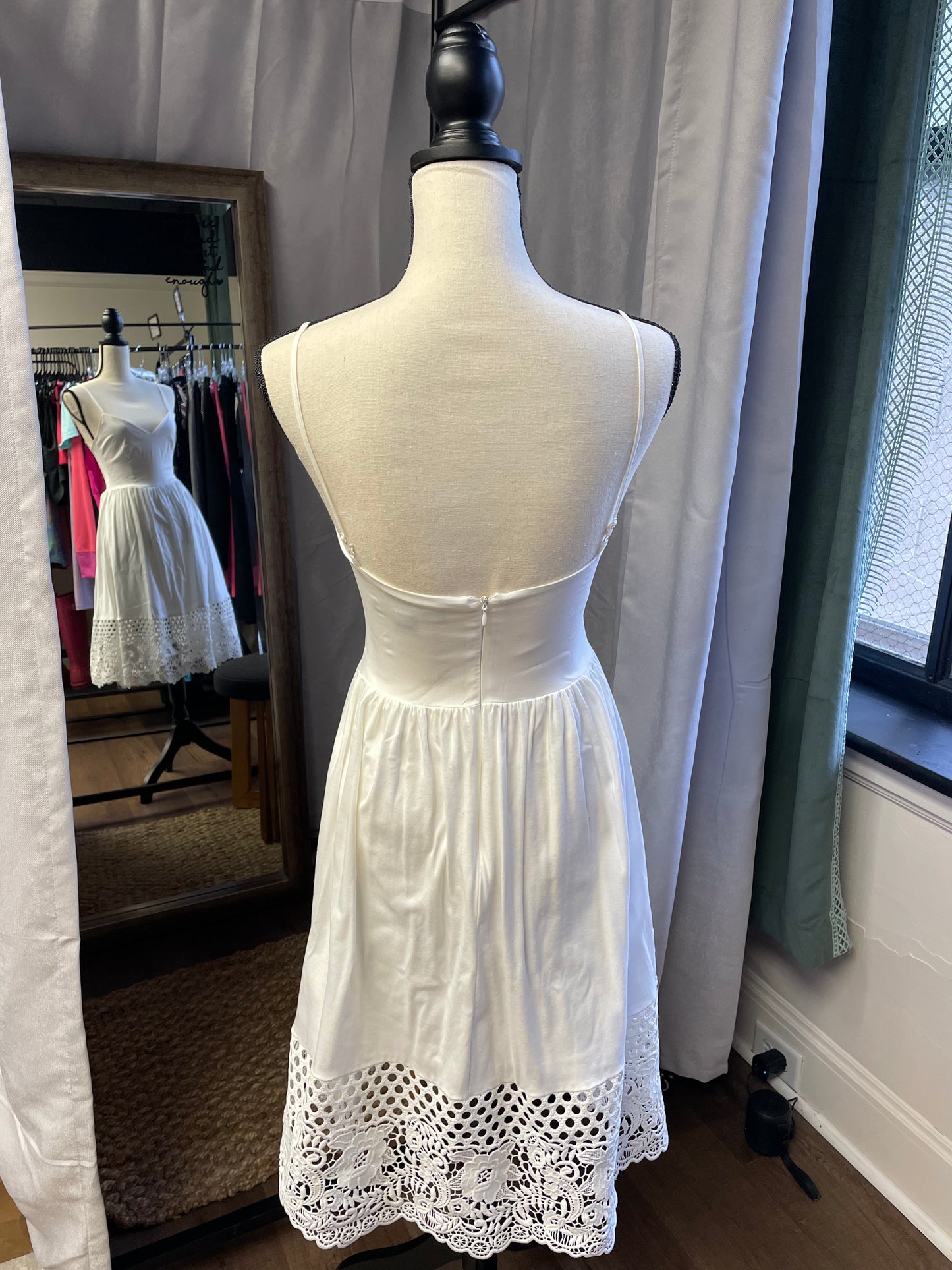 French Connection White Summer Dress (2)