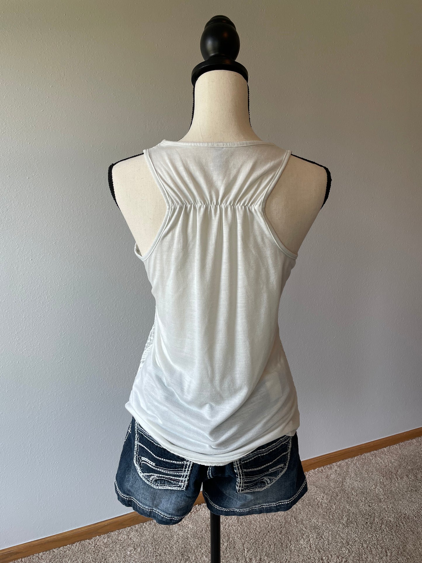 Vanity White Lace Tank (M)