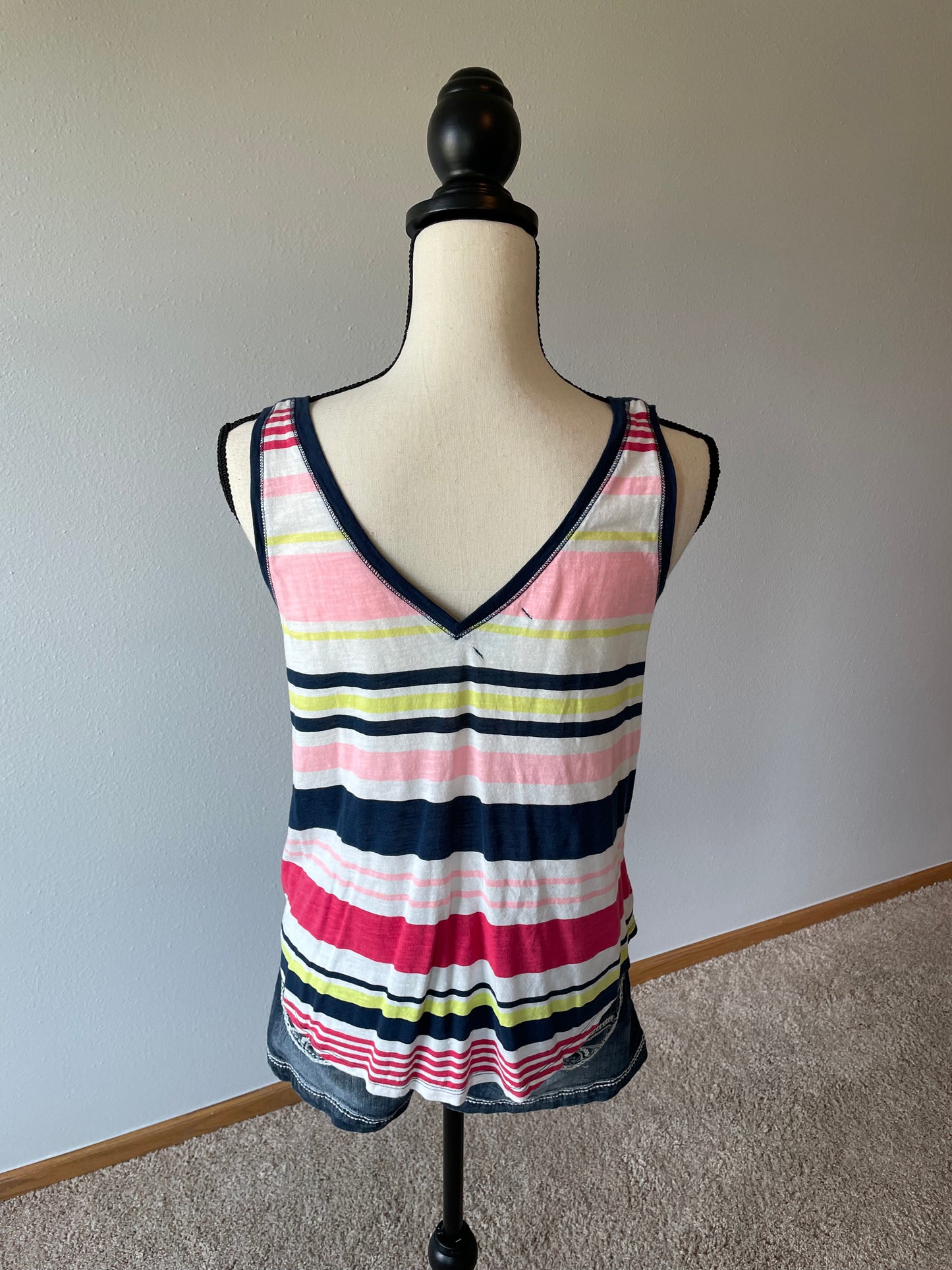 Maurices V-Neck Striped Tank (M)