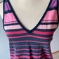 Maurices V-Neck Pink Striped Tank (M)