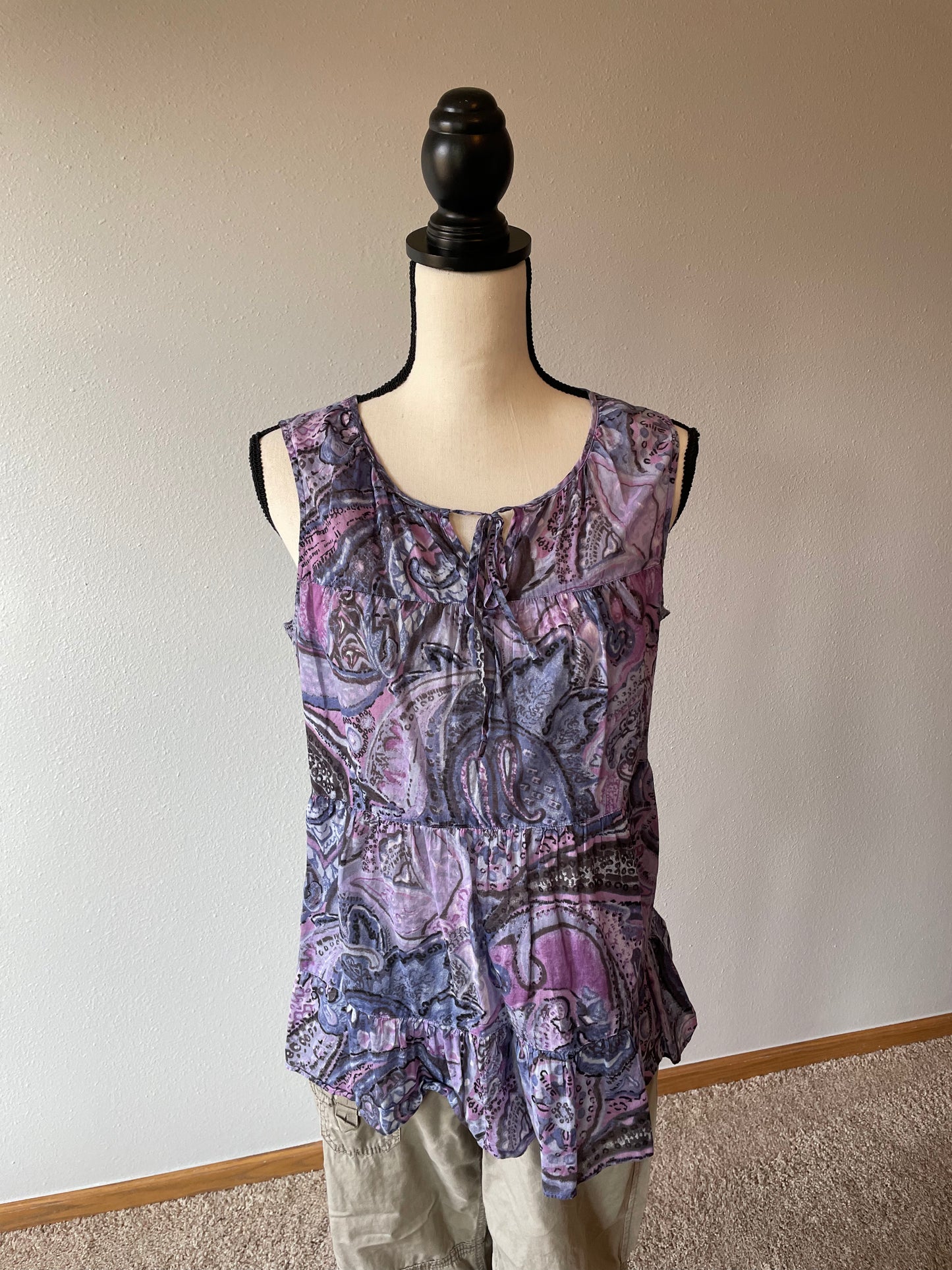 Talbots Purple Sleeveless Blouse (S)