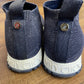 Jimmy Choo Navy Blue Glitter Fabric Low Top Trainer (10.5)