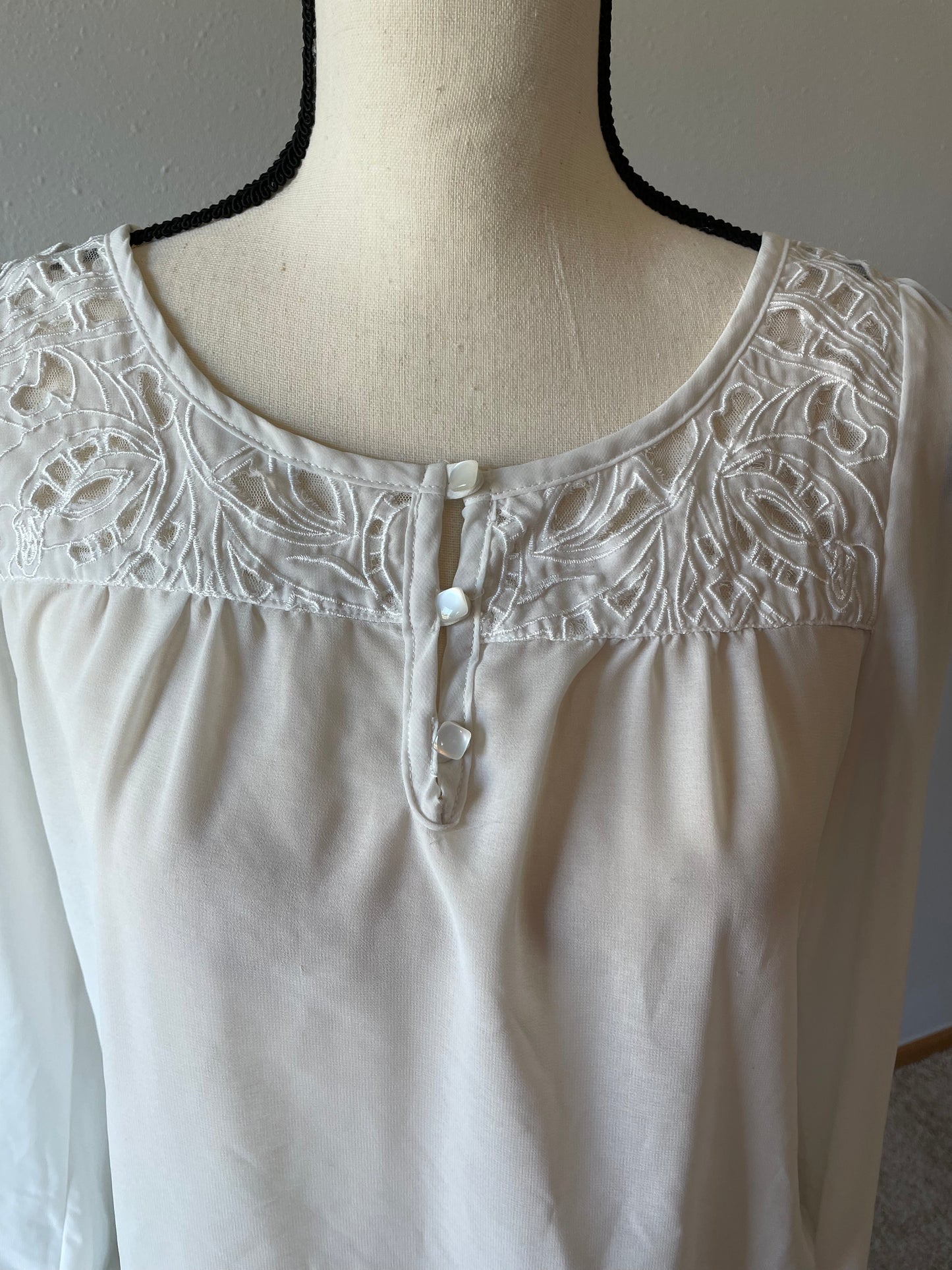 Maurices Sheer White Blouse (S)