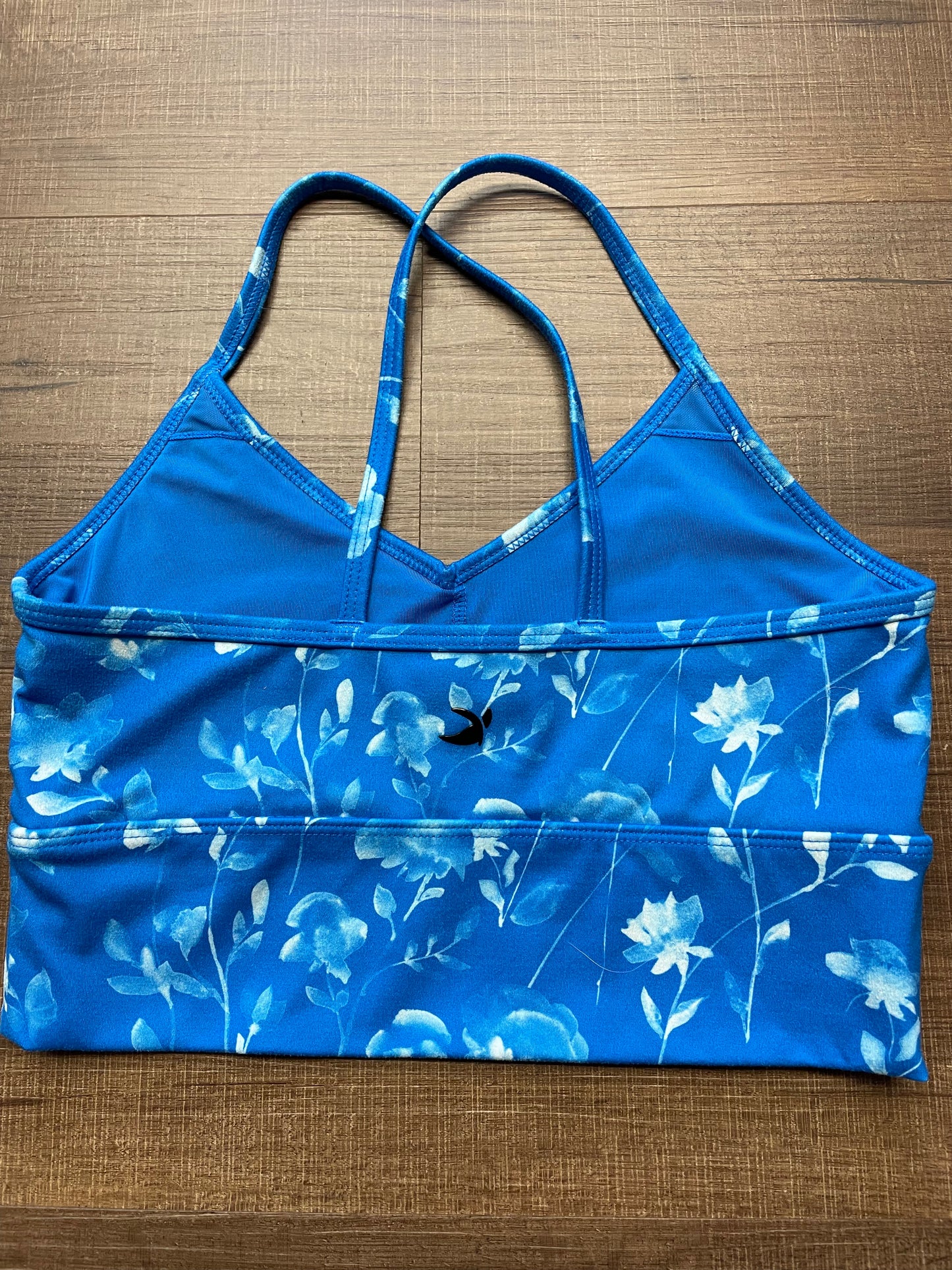 Glyder Blue Floral Sports Bra (S)